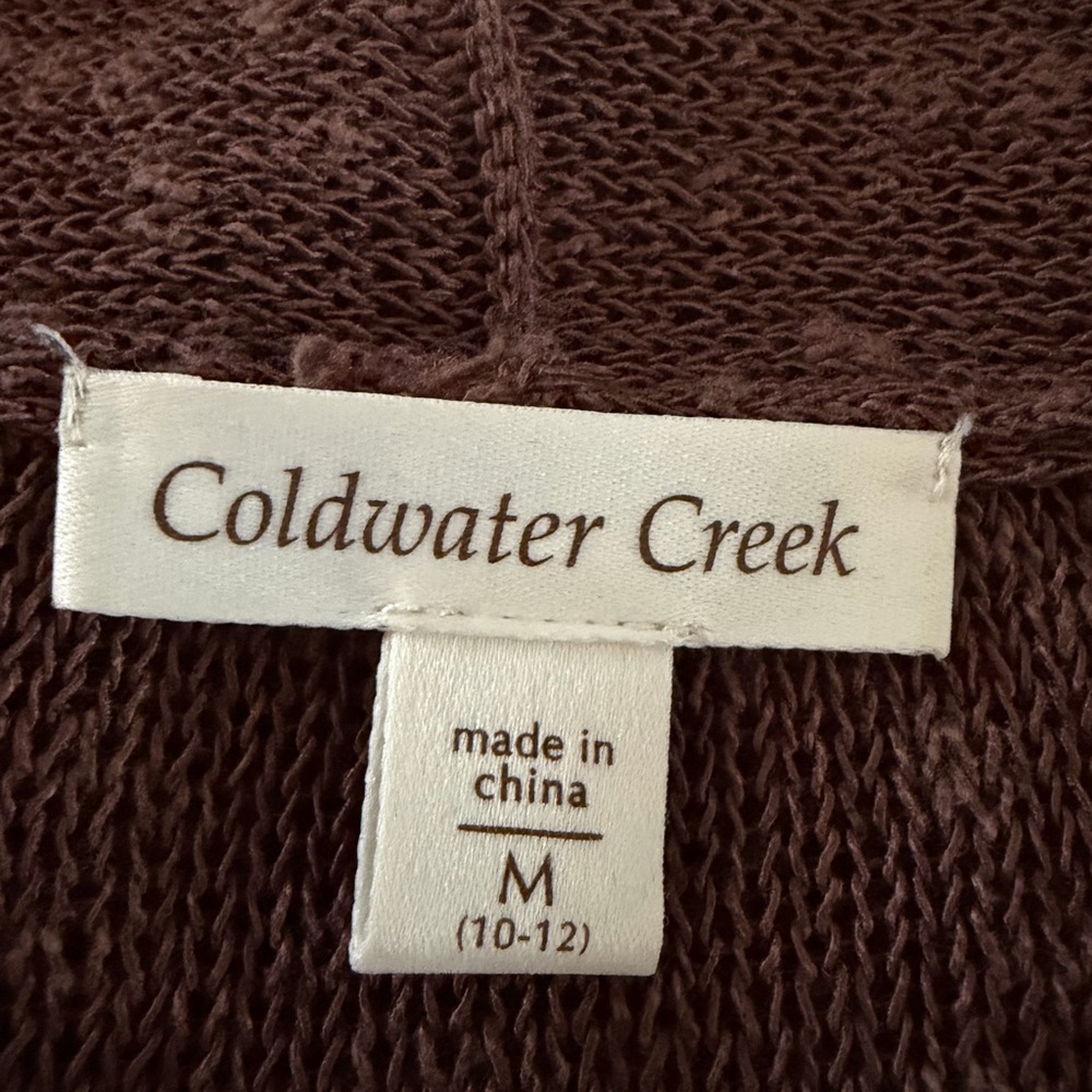 Coldwater Creek Light Brown Open-Front Women’s Cardigan Sweater, Size Medium - Picture 6 of 6